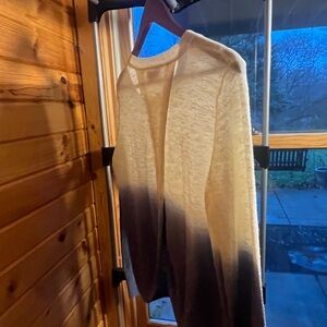 BANANA REPUBLIC- Open Back White & Blue Ombré Sweater